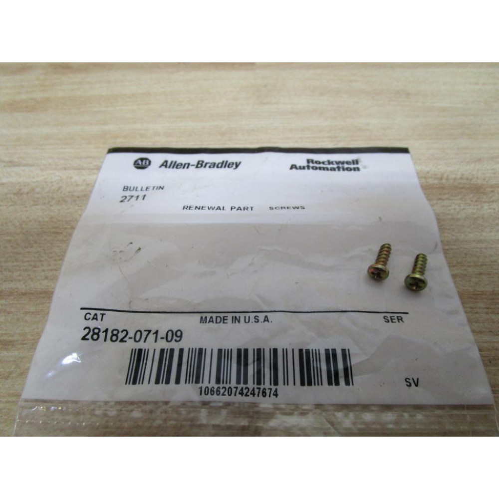 Allen Bradley 28182-071-09 Screws 2818207109 (Pack of 2)