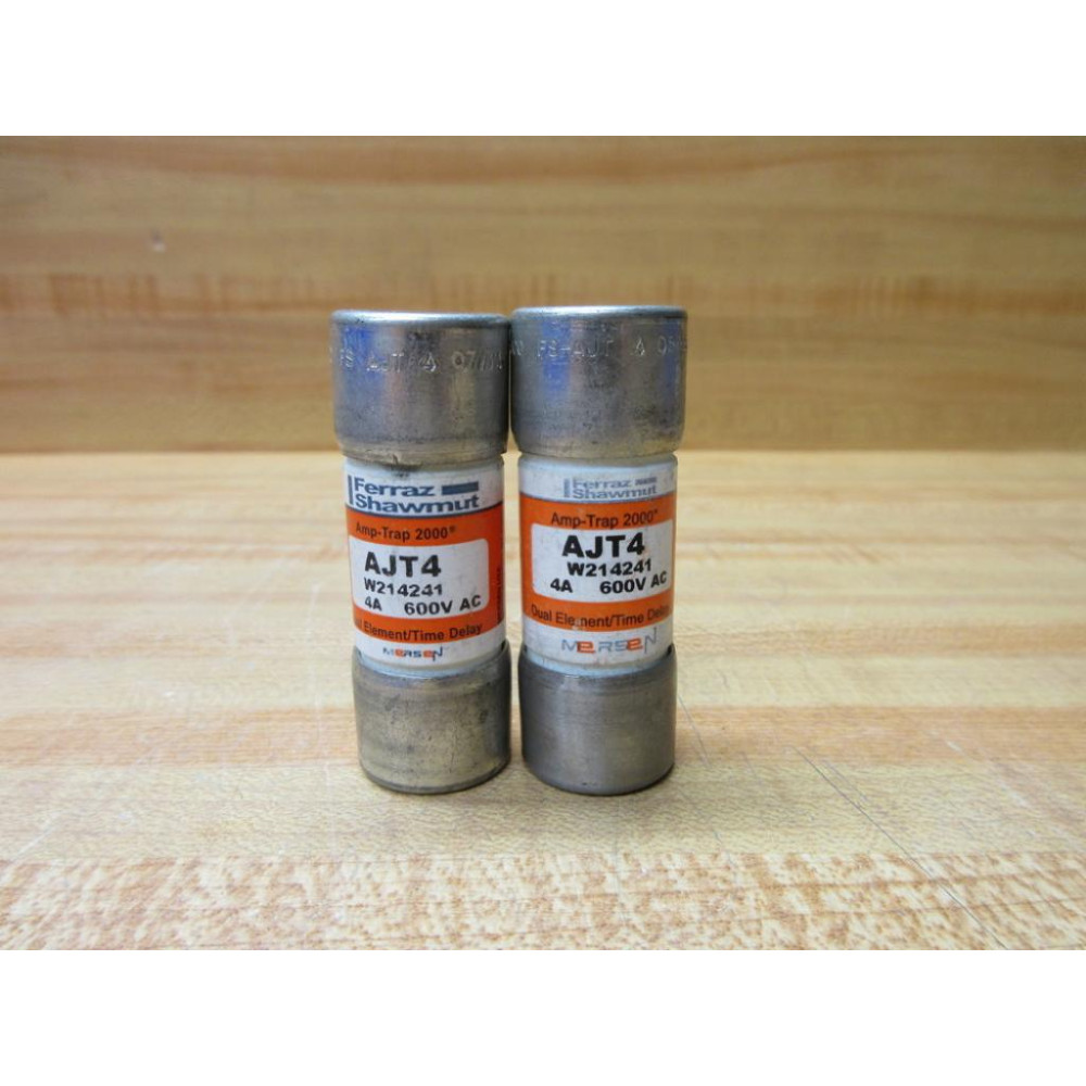 Gould Shawmut Ferraz Mersen AJT-4 Fuse Cross Ref 4TAP3 (Pack of 2) - New No Box