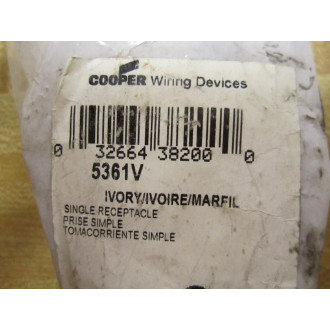 Cooper 5361V 20A 125V Single Receptacle