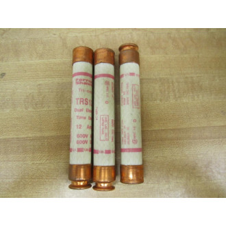 Gould Shawmut Ferraz TRS-12-R Fuse Cross Ref 4YZL2 (Pack of 3) - New No Box