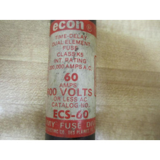 Econ ECS-60 Economy Fuse ECS60 Tested (Pack of 3) - Used