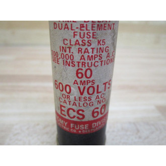 Econ ECS-60 Economy Fuse ECS60 Tested (Pack of 3) - Used
