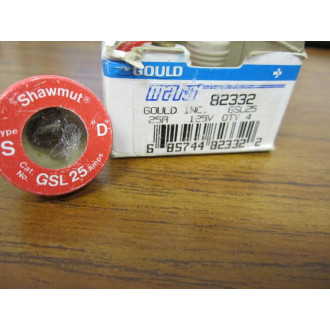 Gould Shawmut Ferraz Mersen GSL25 Plug Fuse 82332 (Pack of 8)