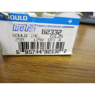 Gould Shawmut Ferraz Mersen GSL25 Plug Fuse 82332 (Pack of 8)