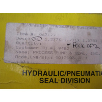 Chesterton 063177 Hydraulic Seal Pack Of 2