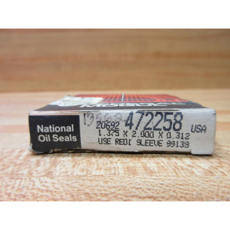 National Federal Mogul 472258 Timken Oil Seal (Pack of 2)