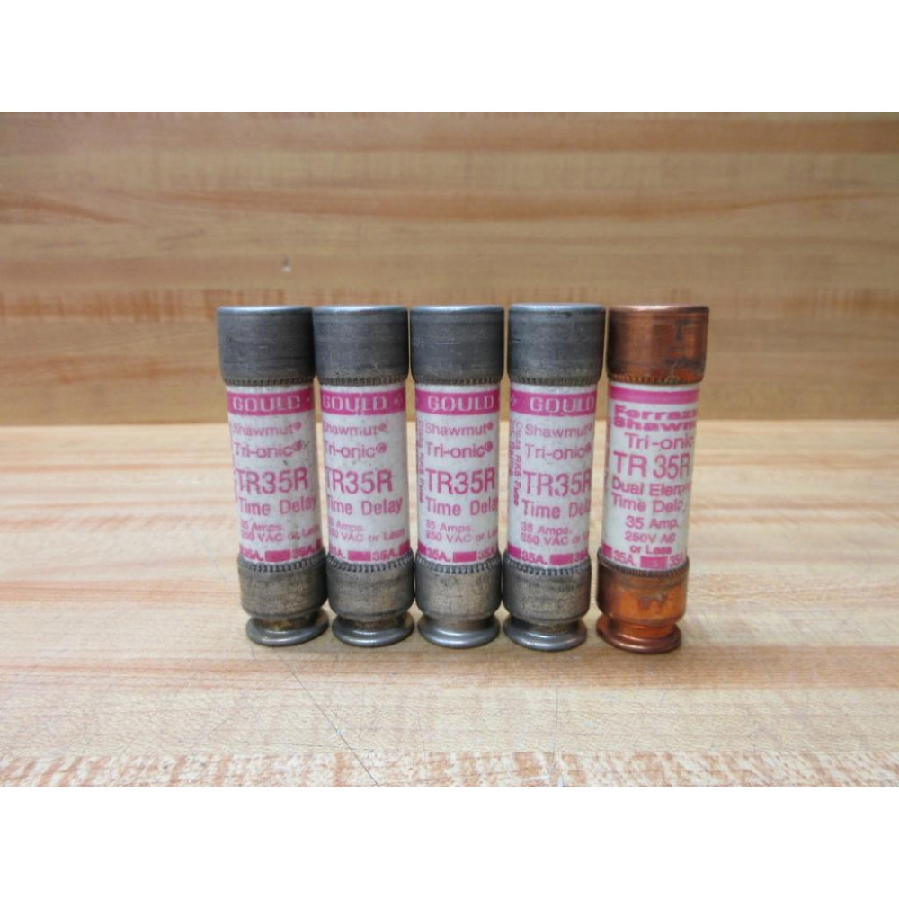 Gould Shawmut Ferraz TR35R Fuse Cross Ref 4YZE2 (Pack of 5) - New No Box