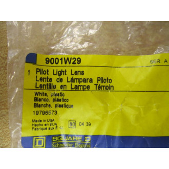 Square D 9001 W-29 Pilot Light Lens 9001W29 White