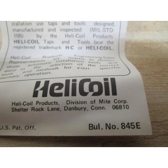 Stanley 845E Heli-Coil Threaded Insert (Pack of 253) - New No Box