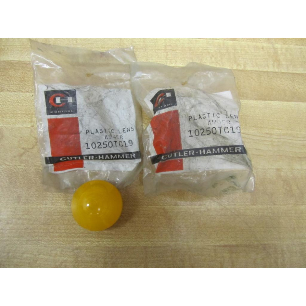 Cutler Hammer 10250T-C19 Eaton Amber Lens 10250TC19 (Pack of 2)