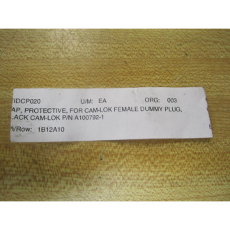 Cooper A100792-1 Cap Protective Cam-Lok A1007921 (Pack of 2) - New No Box