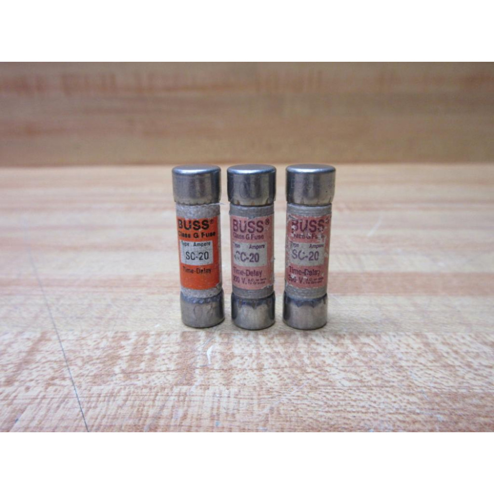 Buss SC-20 Bussmann Fuse Cross Ref 1CZ45 (Pack of 3) - New No Box