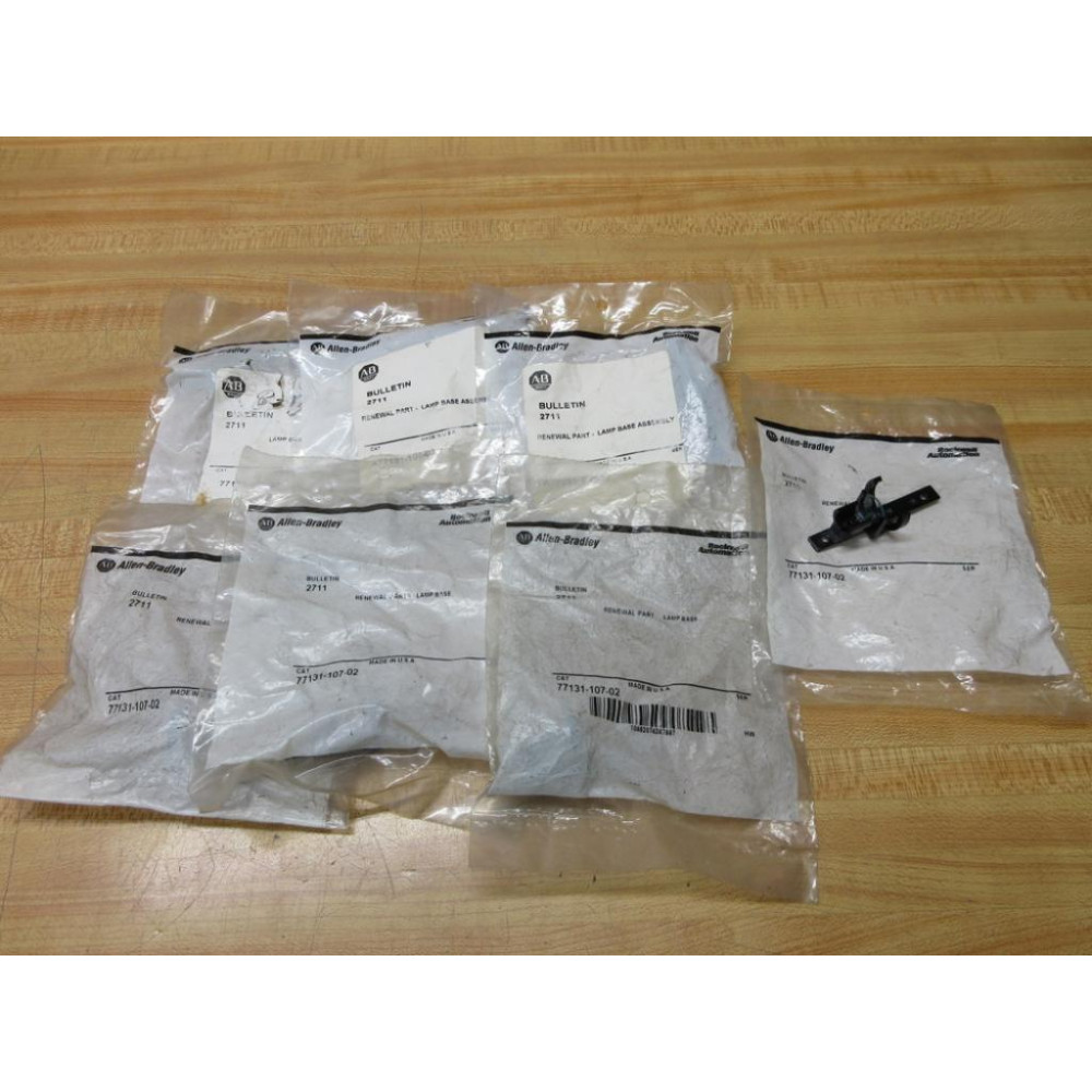 Allen Bradley 77131-107-02 Lamp Base Assembly A77131-107-02 (Pack of 7)