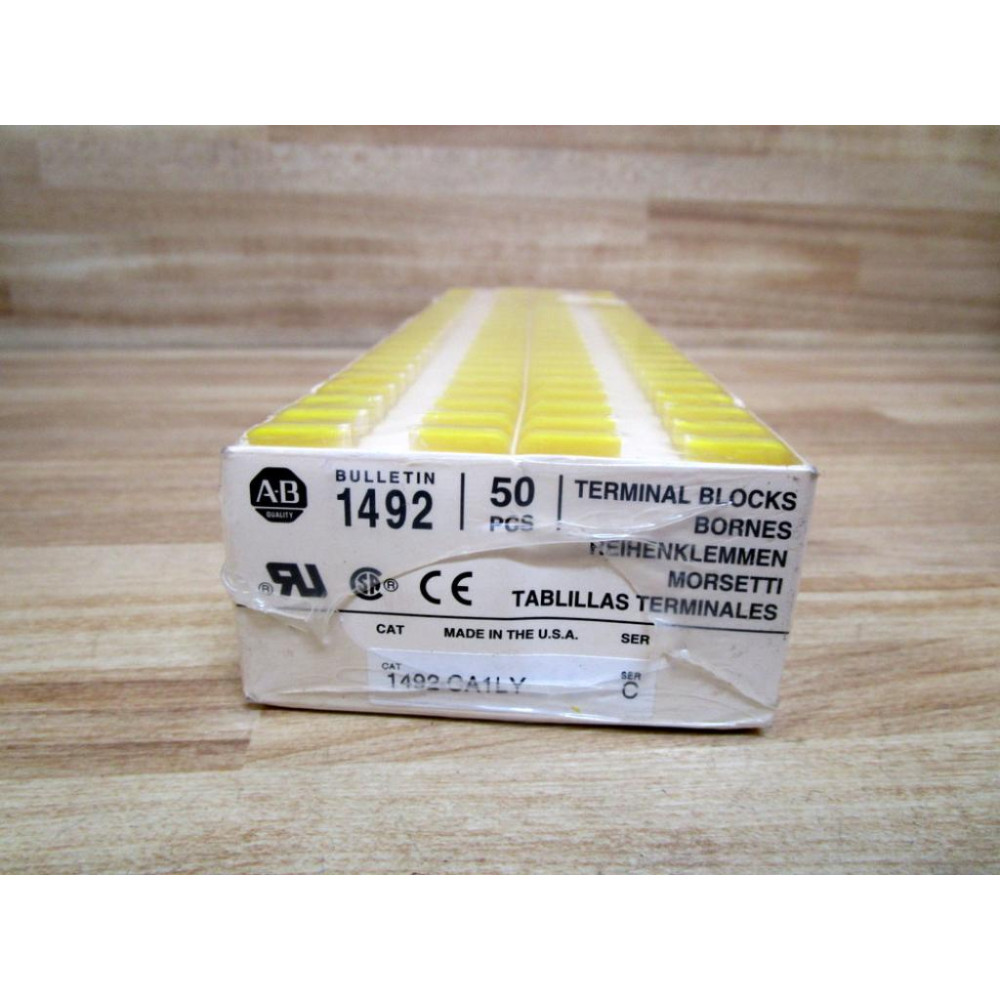 Allen Bradley 1492-CA1LY Terminal Block 1492CA1LY Series C (Pack of 50)