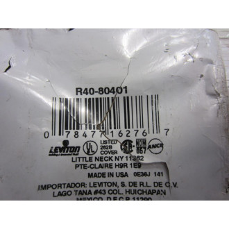 Leviton R40-80401 Decora Wall Plate R4080401 (Pack of 5)