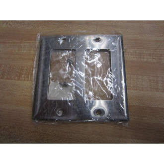 Hubbell SS262 Wall Plate Stainless Steel 2-Gang (Pack of 3)