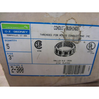 OZ Gedney 2-300 3" Threaded Conduit Bushing  2300 (Pack of 5)
