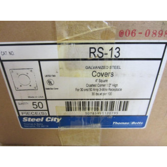 Thomas And Betts RS-13 Galvanized Steel Cover RS13 (Pack of 50)