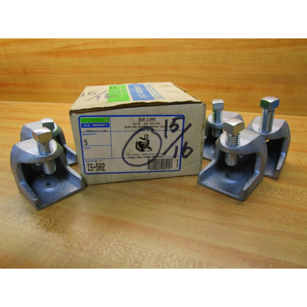 OZ Gedney IS-502 Beam Clamps IS502 (Pack of 5)