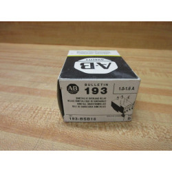 Allen Bradley 193-BSB-16 Overload Relay 193BSB16 EMPTY BOX ONLY! 1.0-1.6A