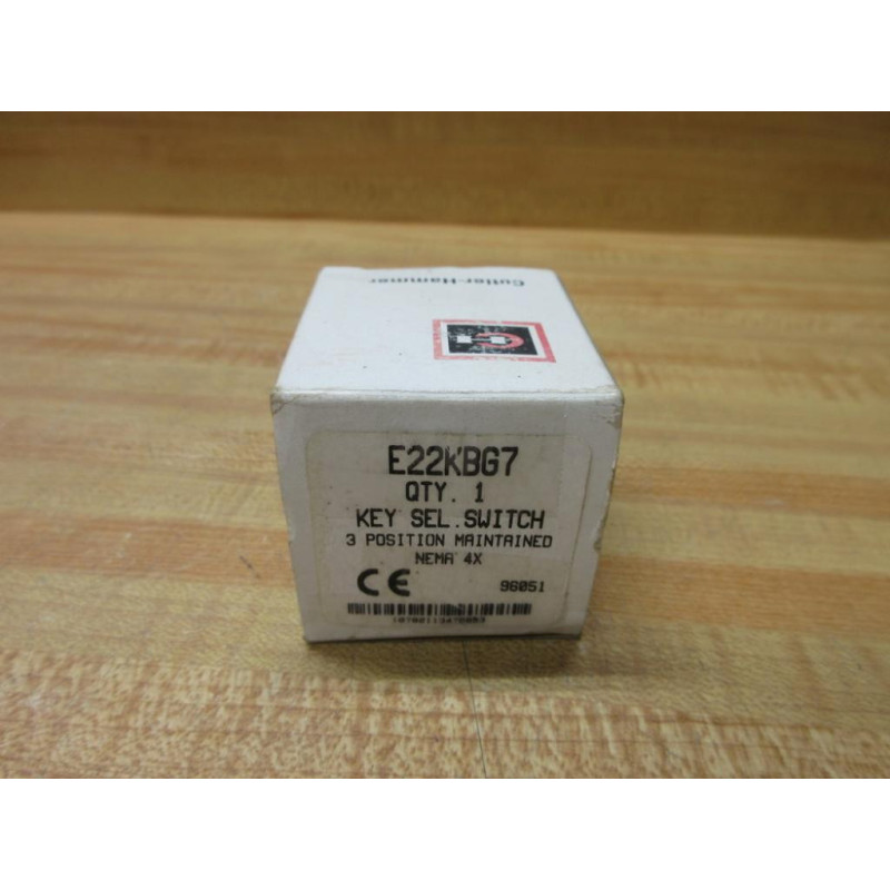 Cutler Hammer E22KBG7 Eaton Key Selector Switch EMPTY BOX ONLY!