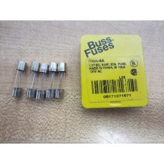 Buss GMA-6A Bussmann Fuse Cross Ref 6F106 Fine Wire Element (Pack of 10)