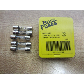 Bussmann GDC-3.15A Bussmann Fuse Cross Ref 1CD14 (Pack of 10)
