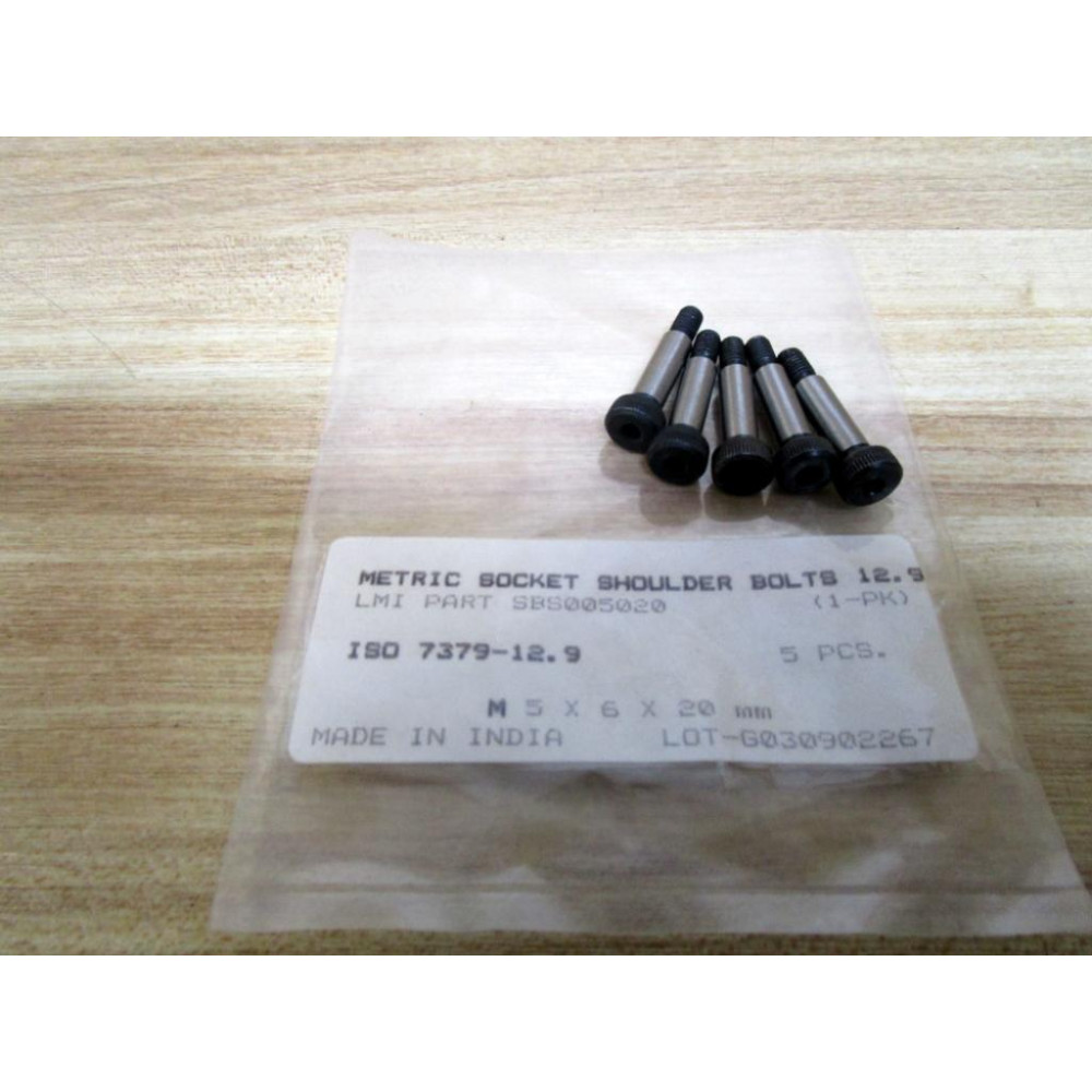 LMI SSBS005020 Metric Shoulder Socket Bolts (Pack of 5)