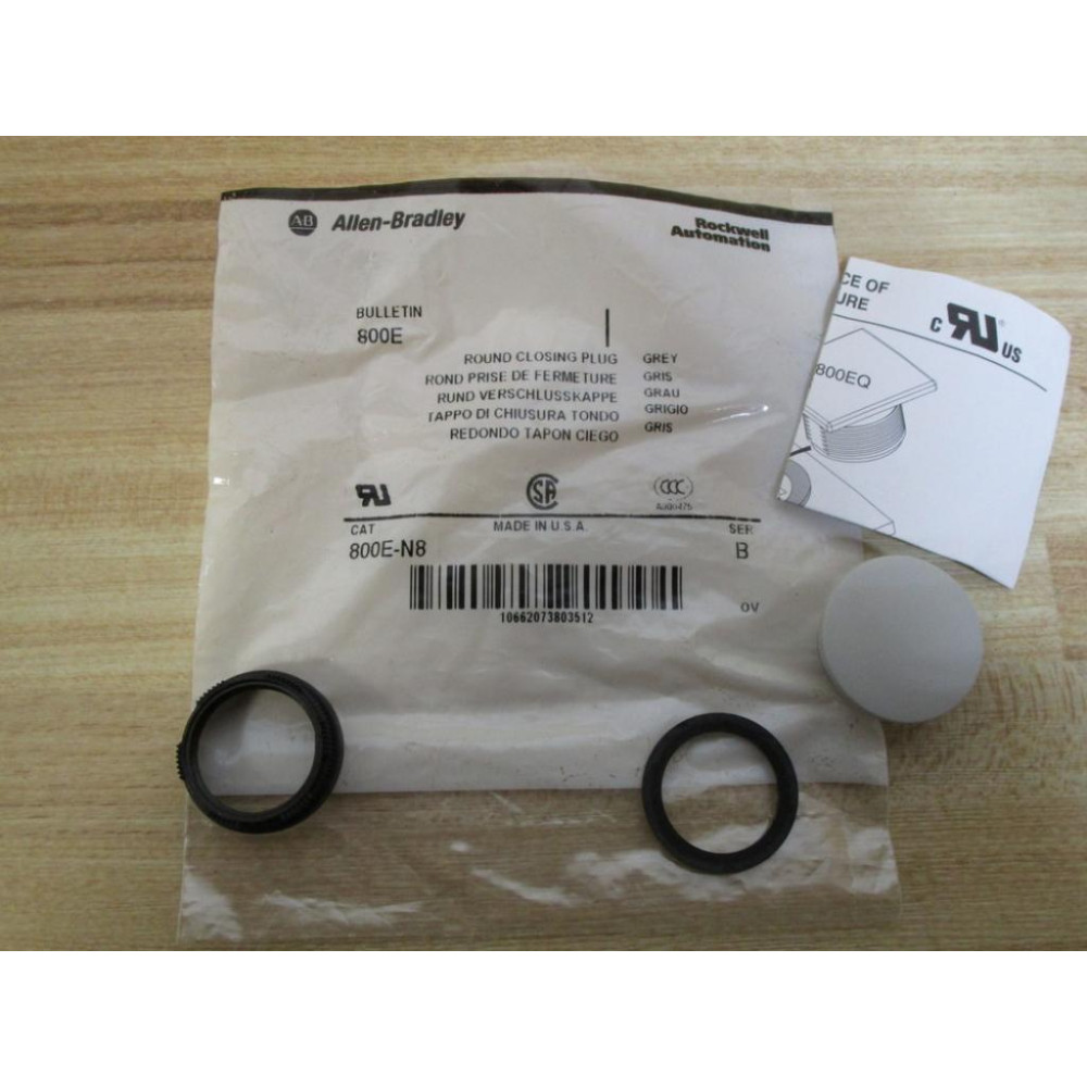 Allen Bradley 800E-N8 Round Closing Plug 800EN8