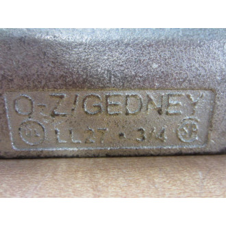 OZ Gedney LL27 LL-27 LL 27 Conduit Body Type LL Size 34 - New No Box