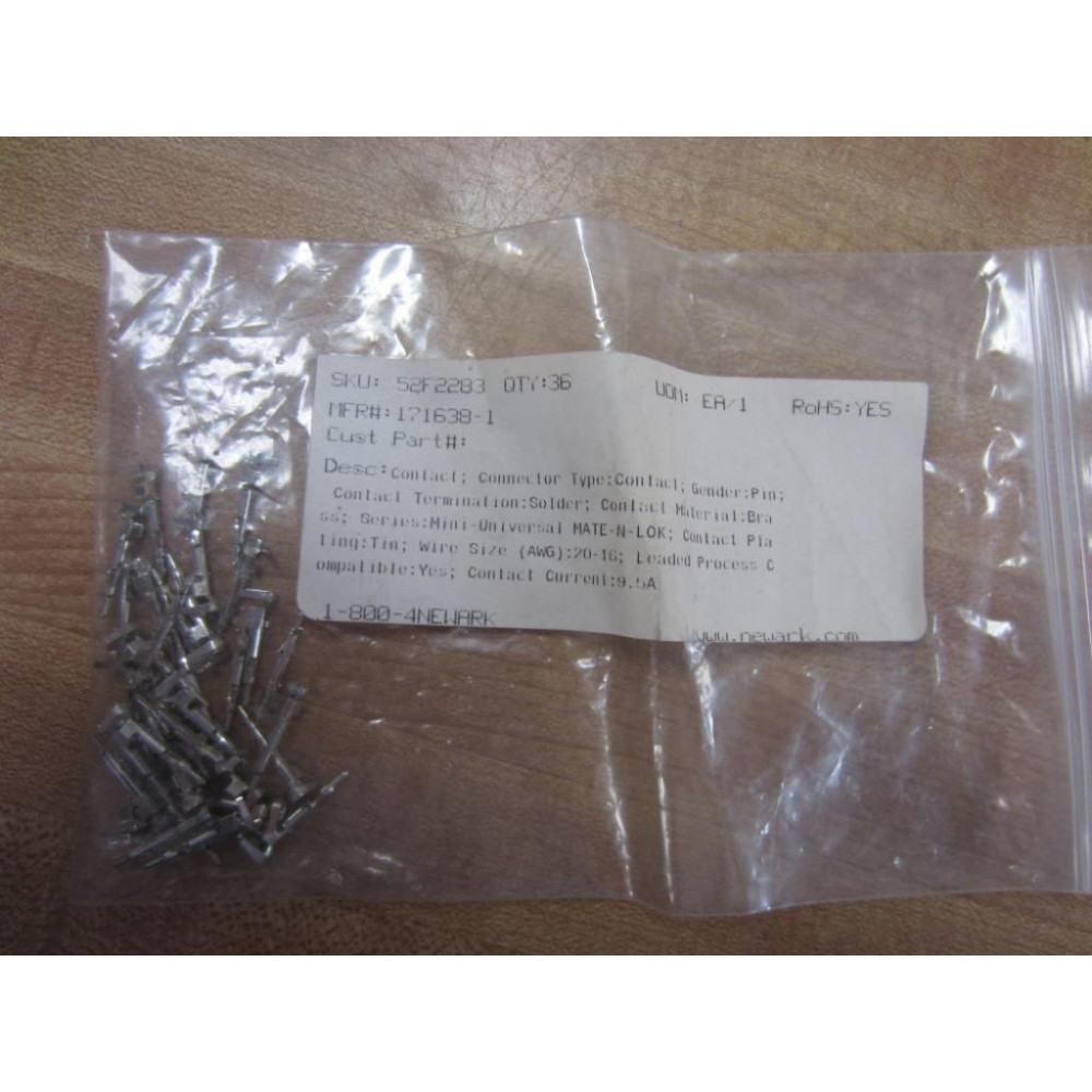 Tyco 171638-1 1716381 Contact Pins 20-16 AWG (Pack of 36)