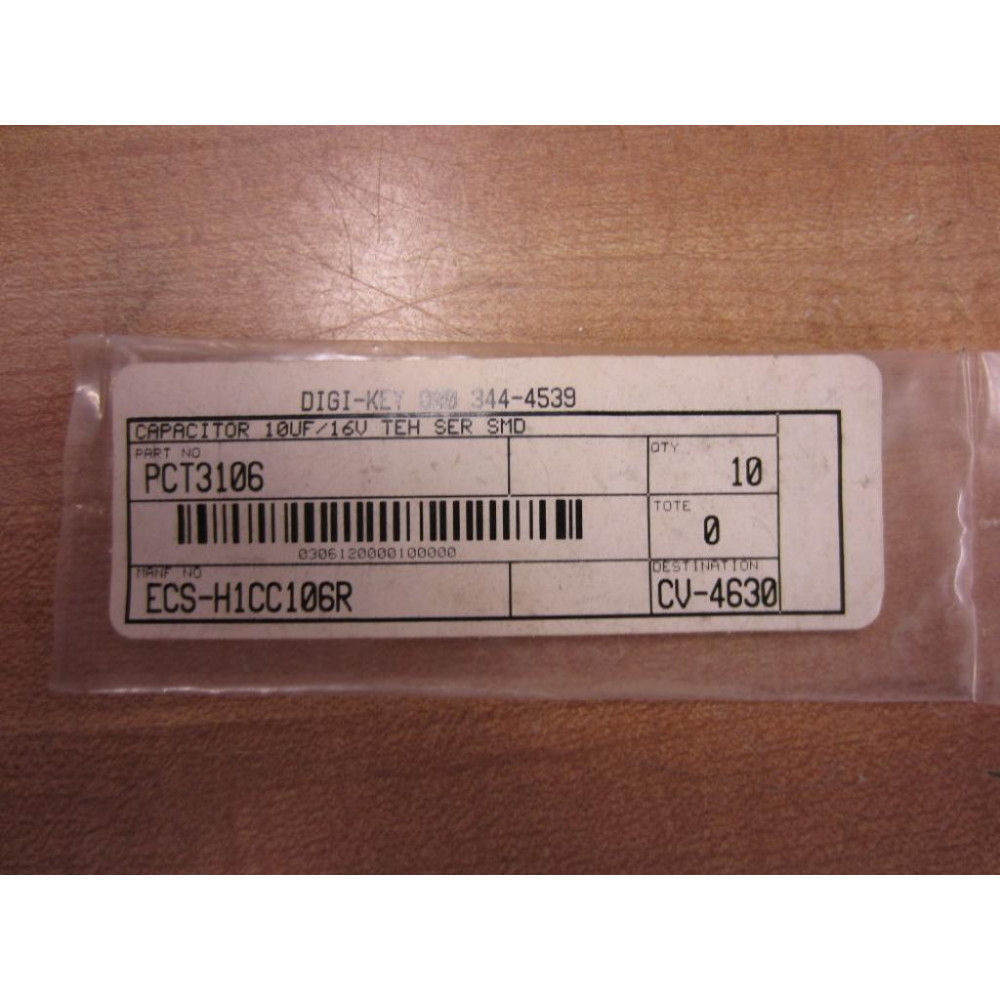 Panasonic ECS-H1CC106R ECSH1CC106R PCT3106 Capacitor (Pack of 10)