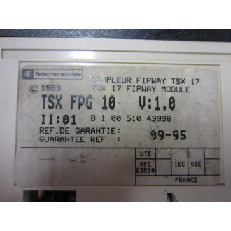 Schneider TSX FPG 10 Fipway Module TSXFPG10 V: 1.0 - Used