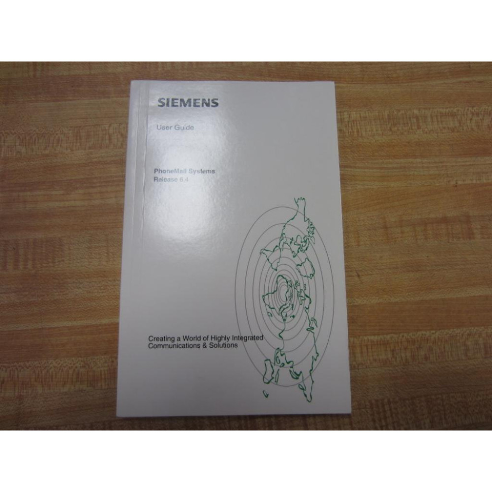 Siemens G341-1728-01 Phone Mail Systems User Guide - New No Box