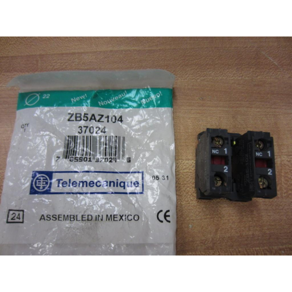 Telemecanique ZB5-AZ104 Contactor Block ZB5AZ104 37024 With Base