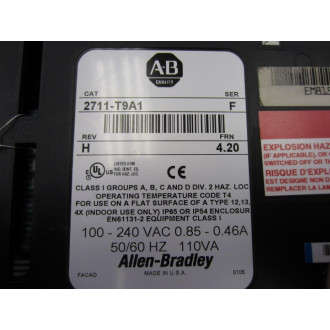 Allen Bradley 2711-T9A1 Panel View 900 Series F FRN 4.20 Rev H - Refurbished