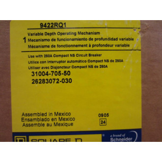 Square D 9422RQ1 Variable Depth Operating Mechanism Ser. A