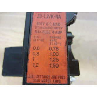 Moeller Z0-1,2K-NA Relay - Used