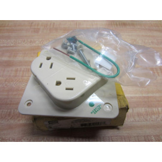 Hubbell HBL415HI 4-Plex Receptacle Hospital Grade 15A 125V Grounding Ivory