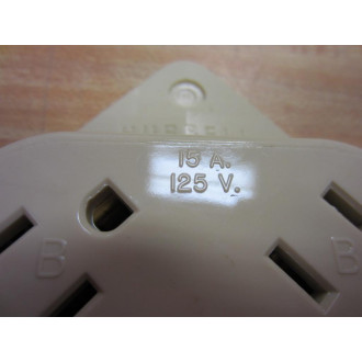 Hubbell HBL415HI 4-Plex Receptacle Hospital Grade 15A 125V Grounding Ivory