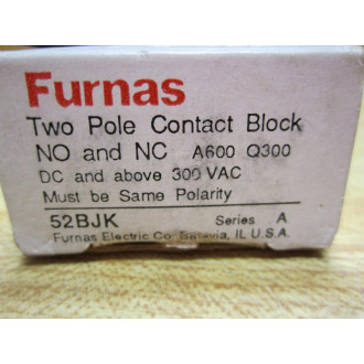 Furnas 52BJK Two Pole Contact Block N.O. N.C. Series A