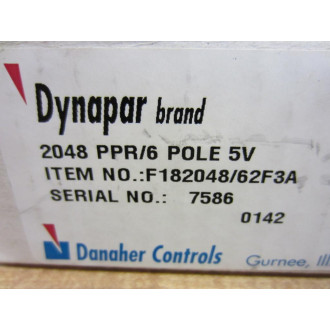 Danaher Controls F18204862F3A Dynapar F18204862F3A Encoder 2048 PPR6 Pole