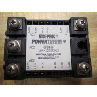 Gentron Powertherm EFD16F Six-Pak Power Block 104X125DC022 - Used