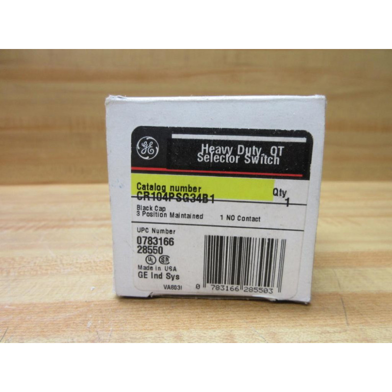 General Electric CR104PSG34B1 3-Pos. Switch GE EMPTY BOX ONLY!