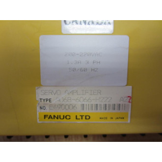 Fanuc A06B-6066-H222 Drive A06B6066H222 Serial E49006 - Used