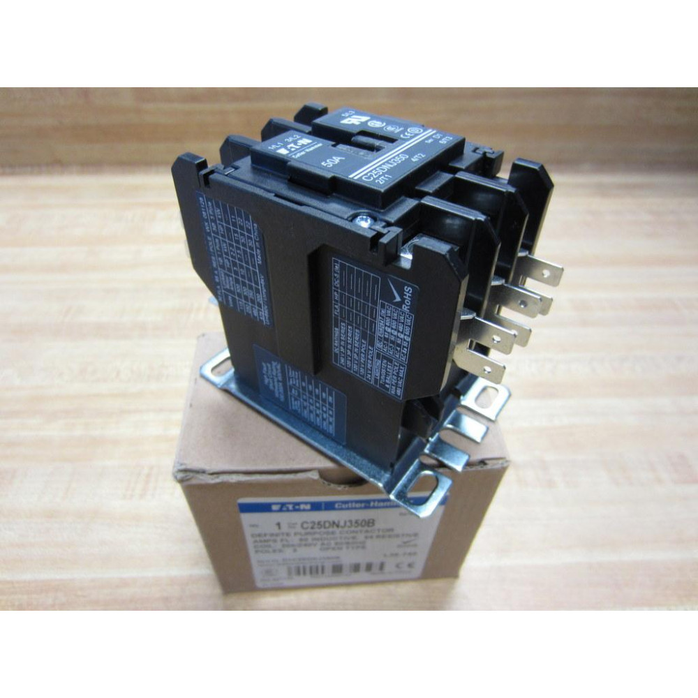 Cutler Hammer C25DNJ350B Contactor Definite Purpose 50A 3Pole Series D1