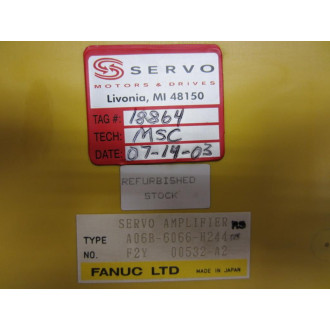 Fanuc A06B-6066-H244 AC Servo Amplifier A06B6066H244 F2Y 00532-A2 - Refurbished