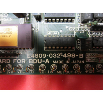 Okuma E4809-032-498-B E4809032498B SVC PC Board For BDU-A 38-404 - Used