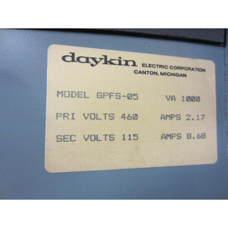 Daykin GPFS-05 Transformer Disconnect GPFS05 Enclosure Only - Used