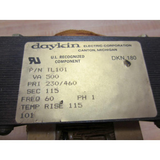 Daykin TL101 Transformer 500VA 230460V 60Hz 1 Phase - Used